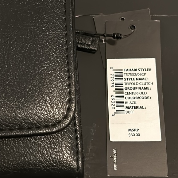 TAHARI WOMEN WALLET BLACK NEW - Picture 5 of 12